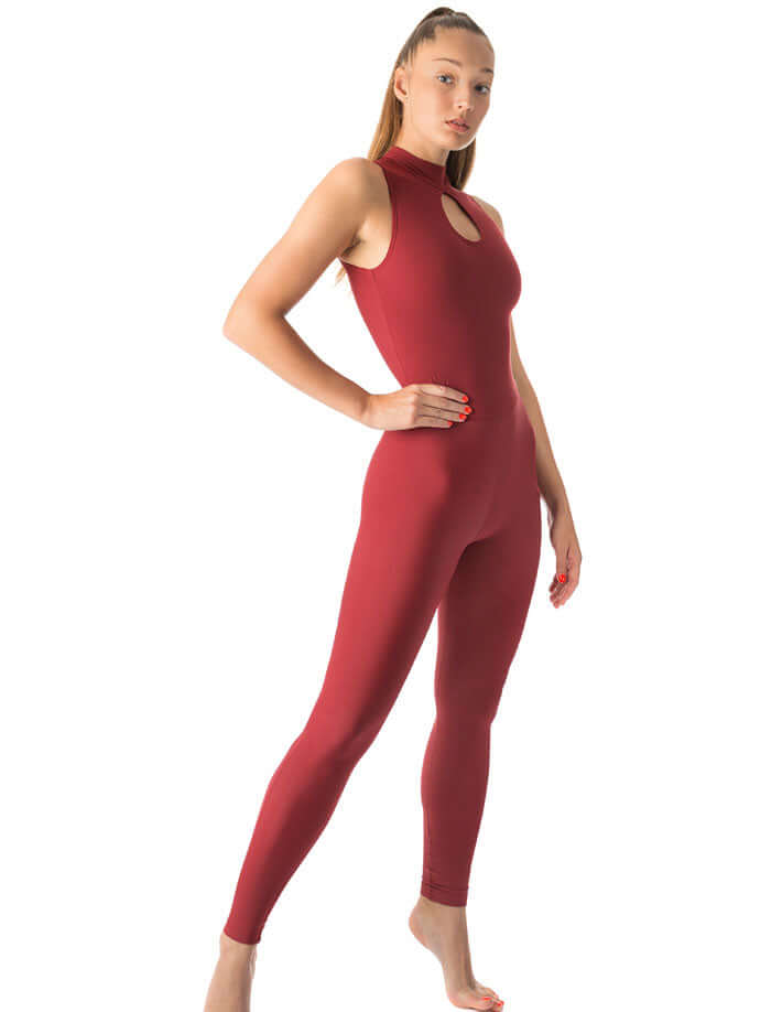 Aerial Hoop Unitard Luna - 4-Way Stretch Professional burgundy