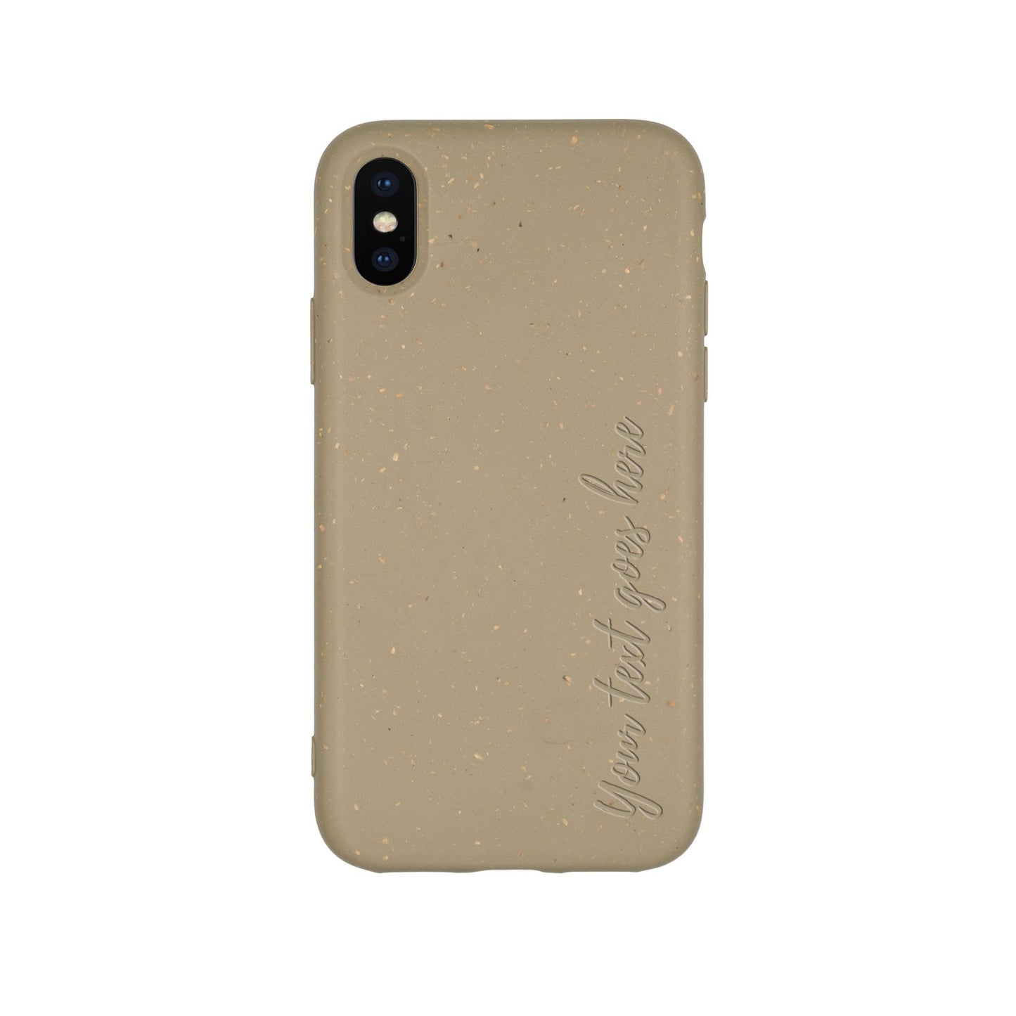 Personalized Biodegradable iPhone Case - Olive Green Nature Design iPhone X XS Vertical