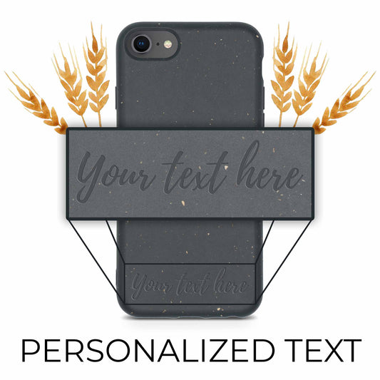 Personalized Biodegradable iPhone Case - Classic Black Design