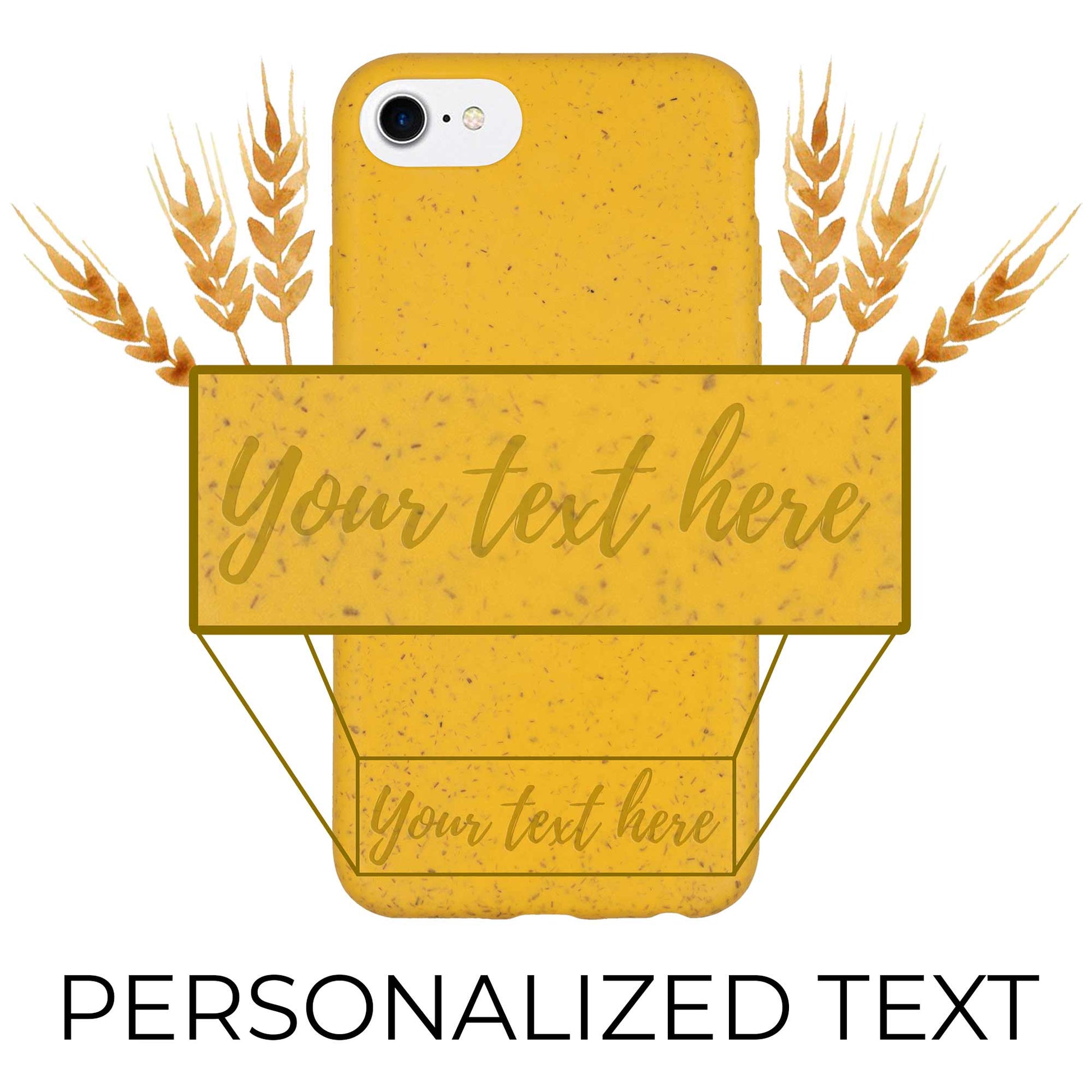 Personalized Biodegradable iPhone Case - Yellow Design