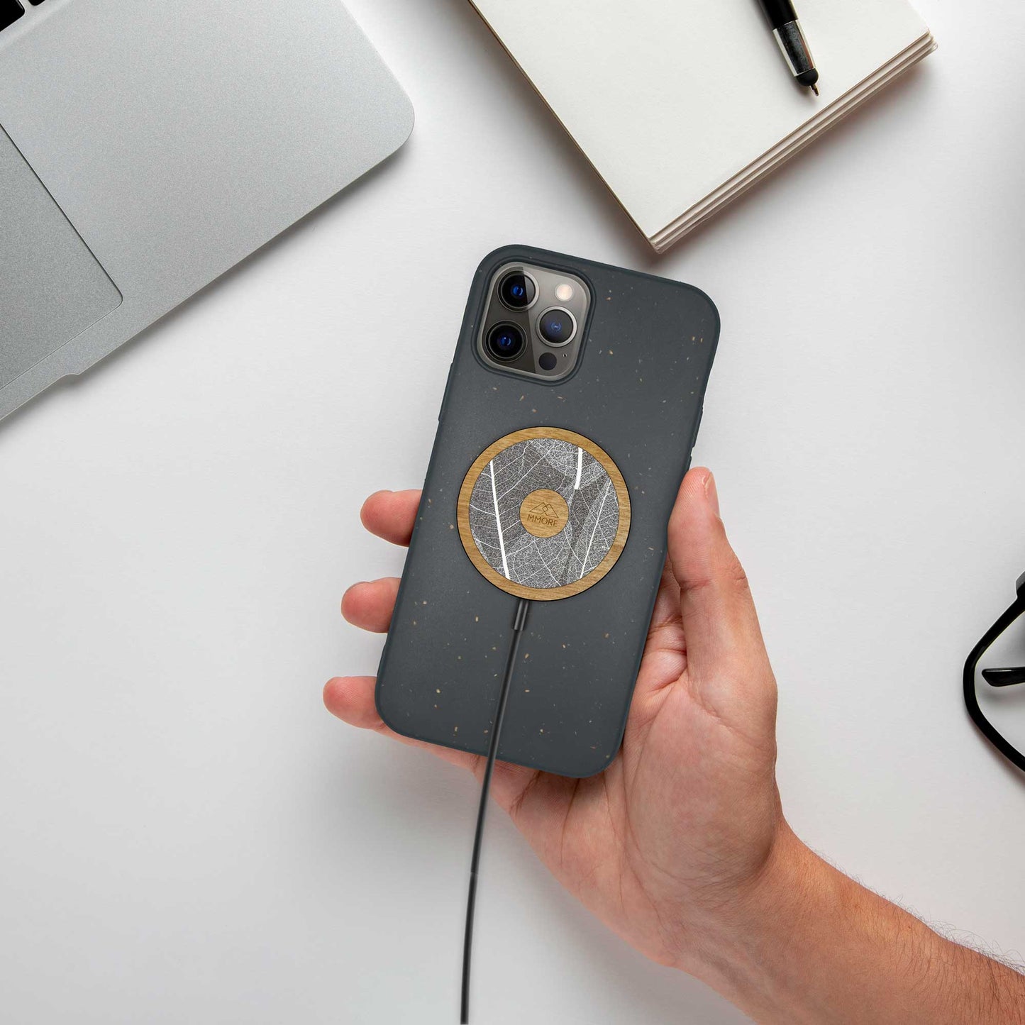 MagSafe Wireless Charger - Organic Black Design | iPhone Compatible