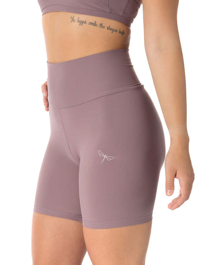 Zoe High Waist Biker Shorts - Premium Short Leggings for Yoga & Everyday lilac