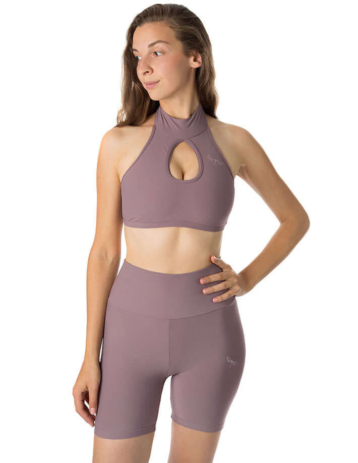 High Neck Sports Bra Terri - Ultimate Comfort & Style lilac