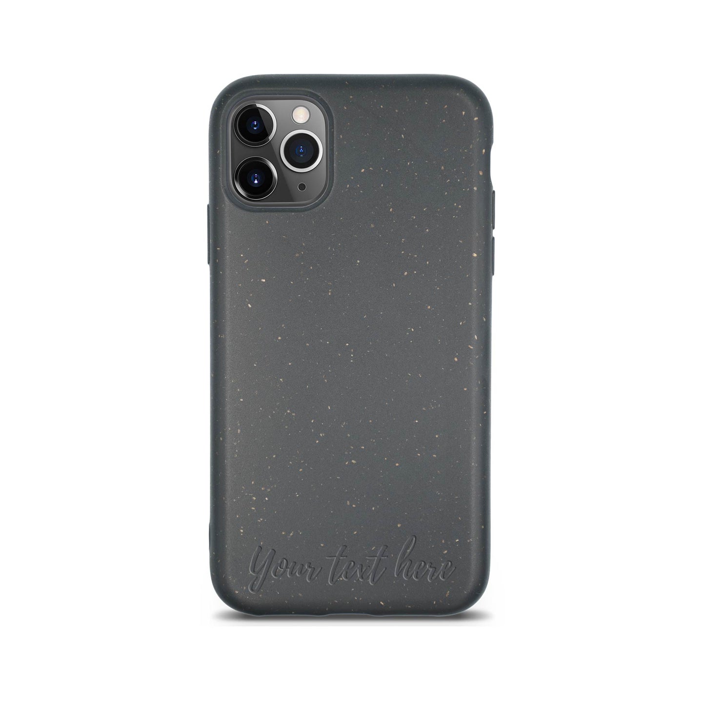 Personalized Biodegradable iPhone Case - Classic Black Design Horizontal
