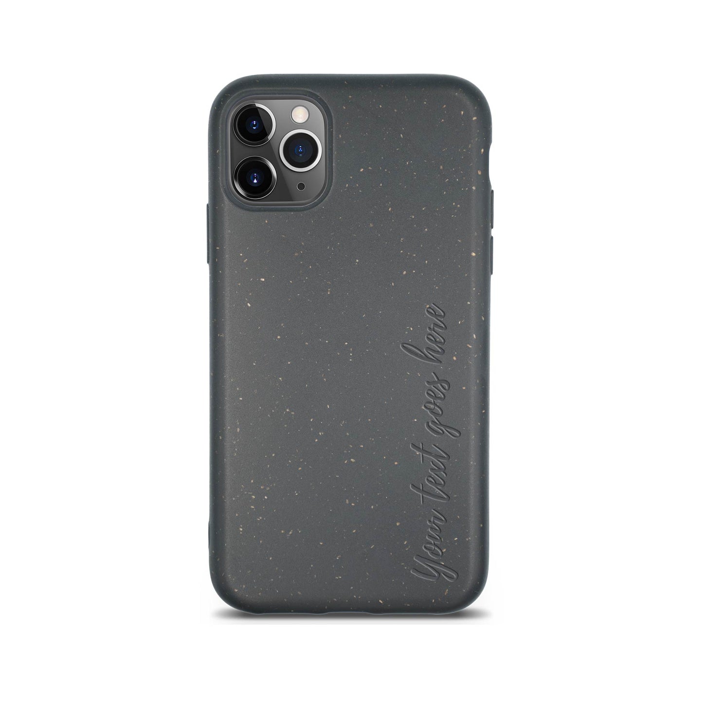 Personalized Biodegradable iPhone Case - Classic Black Design Vertical