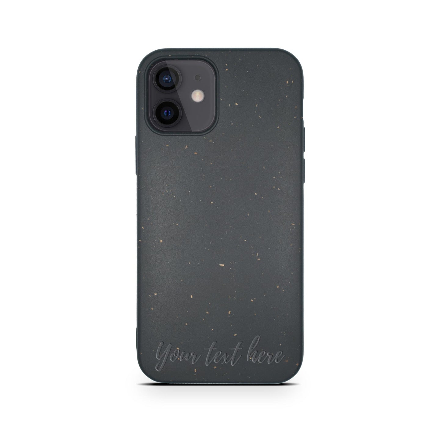 Personalized Biodegradable iPhone Case - Classic Black Design Horizontal