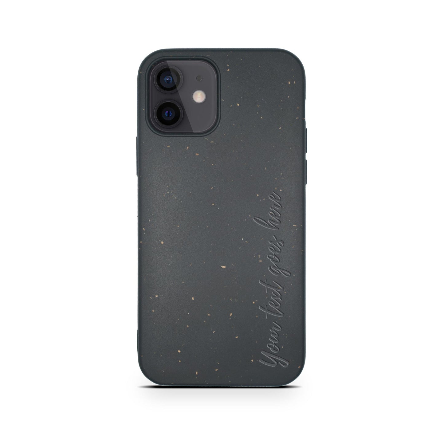 Personalized Biodegradable iPhone Case - Classic Black Design Vertical