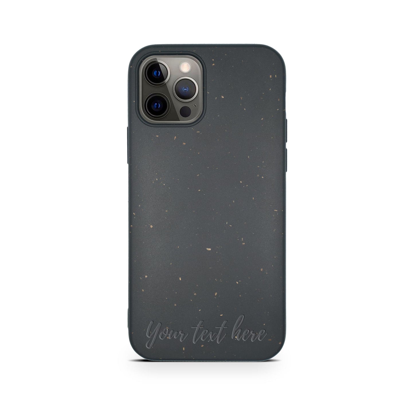 Personalized Biodegradable iPhone Case - Classic Black Design Horizontal