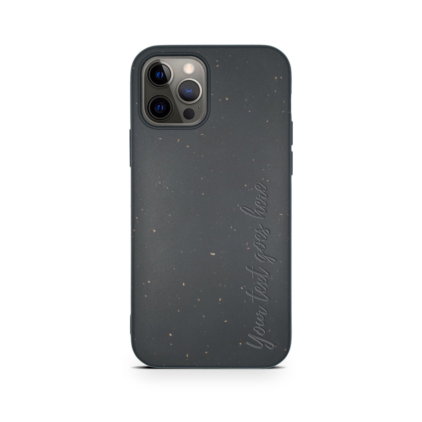 Personalized Biodegradable iPhone Case - Classic Black Design Vertical