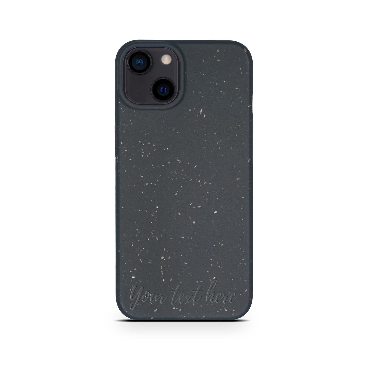 Personalized Biodegradable iPhone Case - Classic Black Design Horizontal