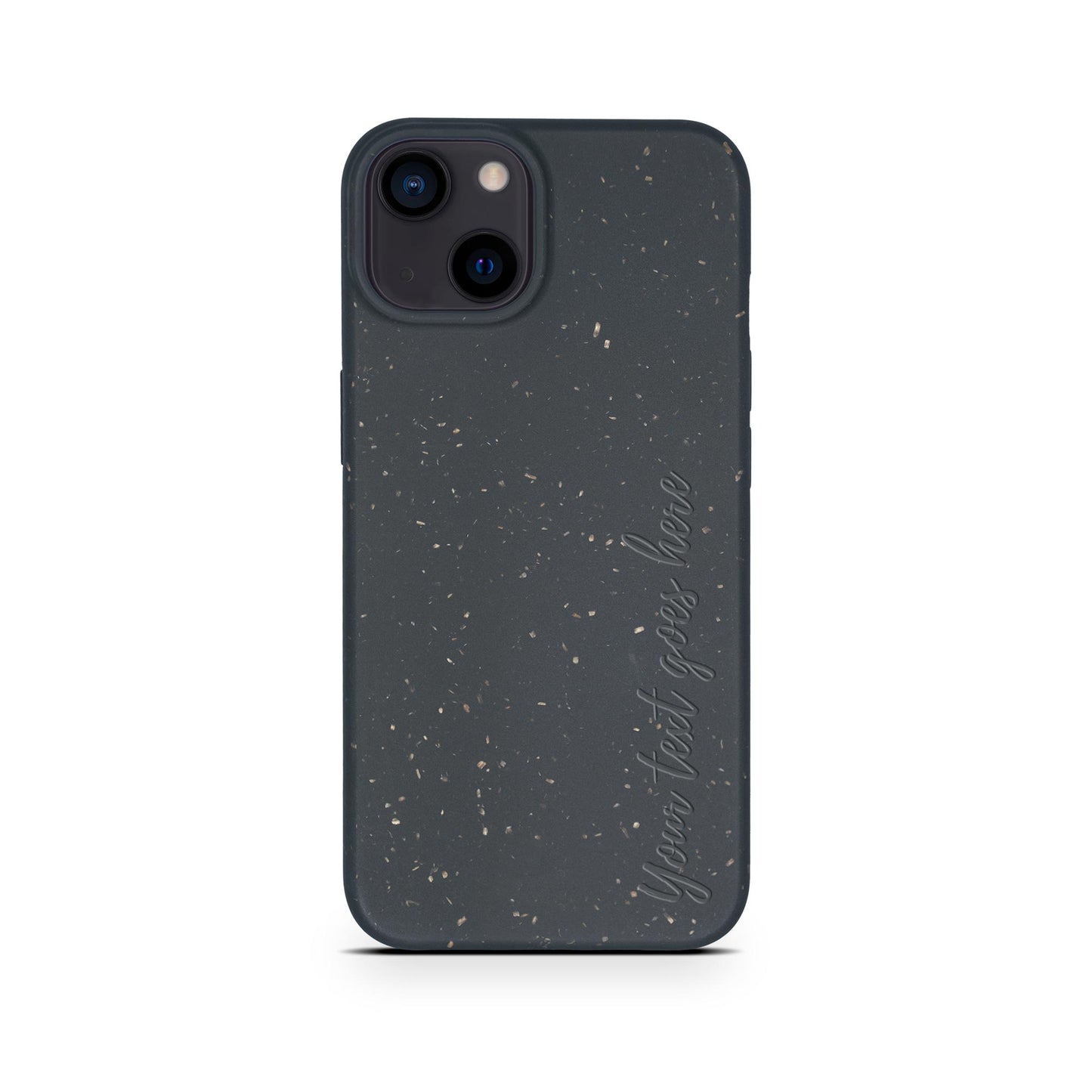 Personalized Biodegradable iPhone Case - Classic Black Design Vertical