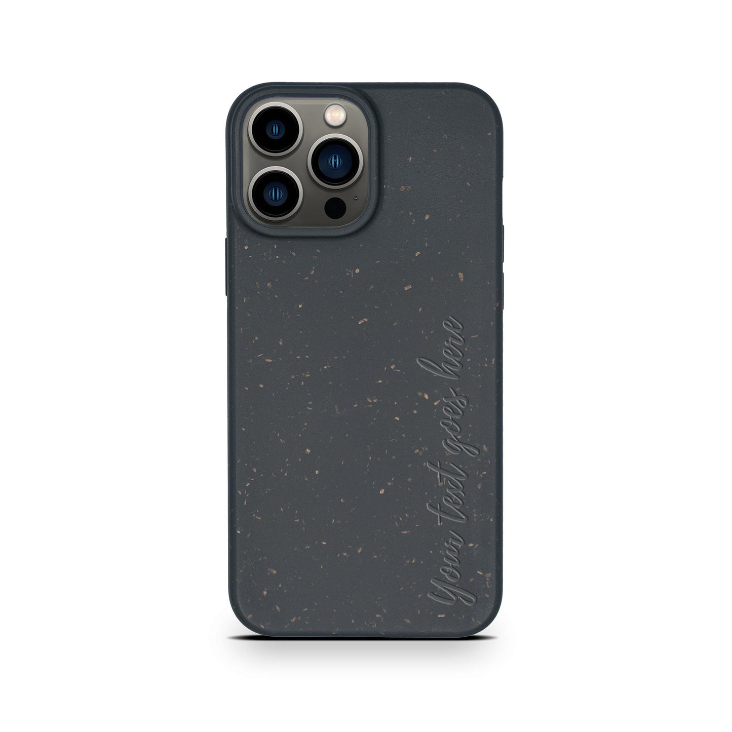 Personalized Biodegradable iPhone Case - Classic Black Design Vertical