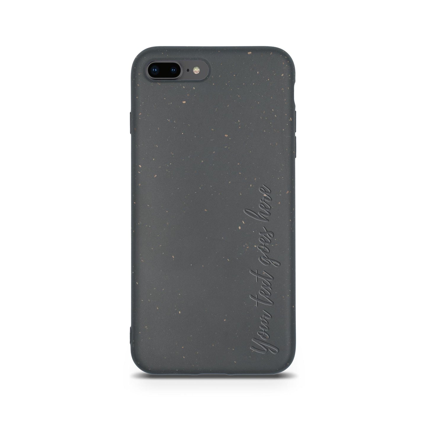 Personalized Biodegradable iPhone Case - Classic Black Design Vertical