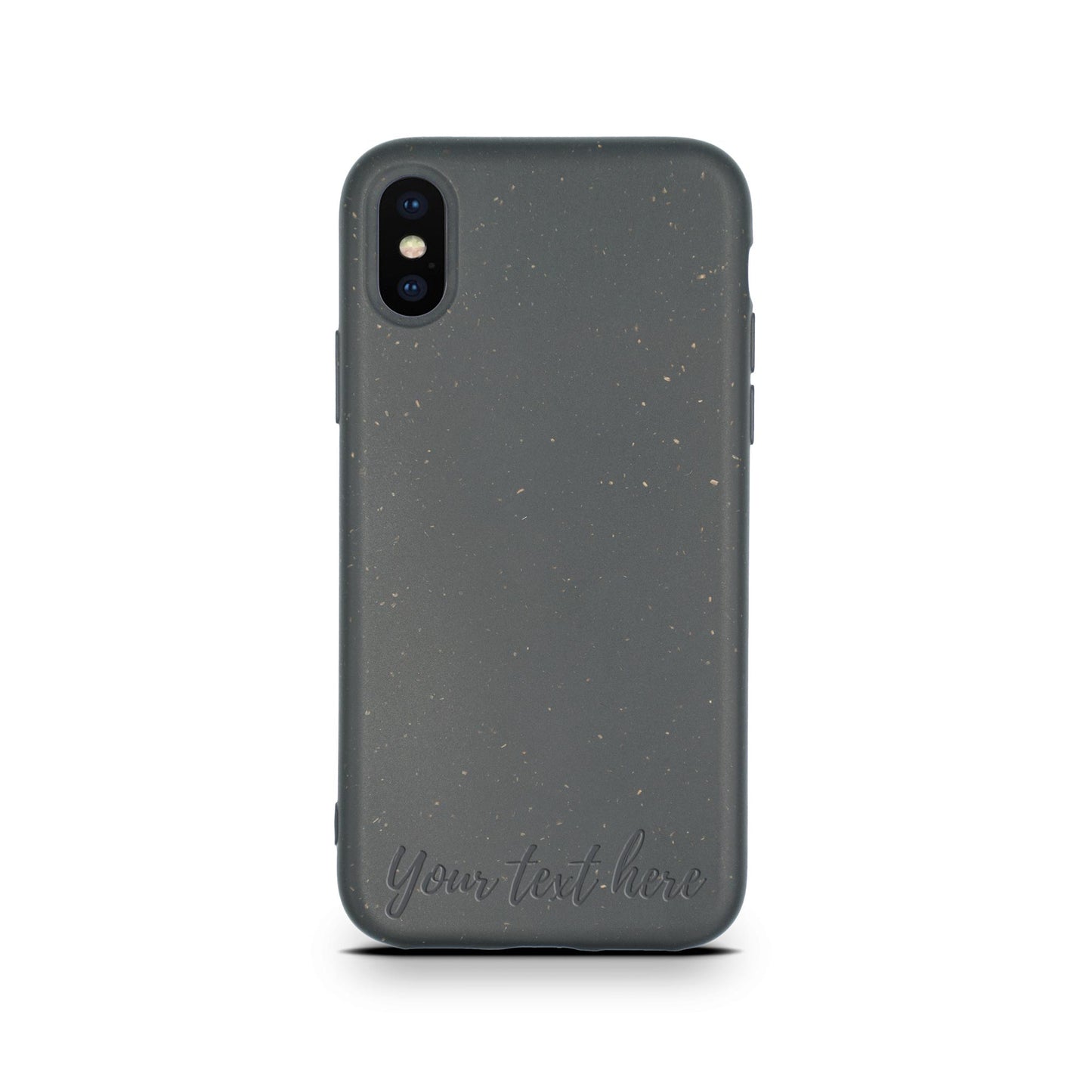 Personalized Biodegradable iPhone Case - Classic Black Design Horizontal