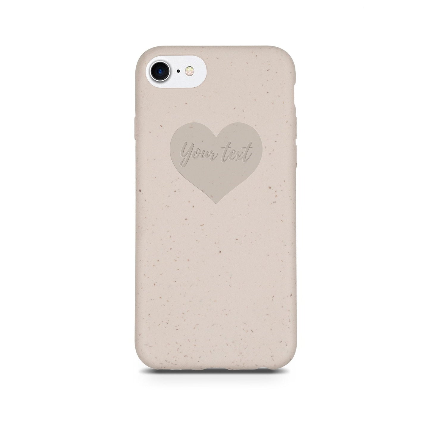 Personalized Biodegradable iPhone Case - Custom Design iPhone 6 6S 7 8 SE2 Heart