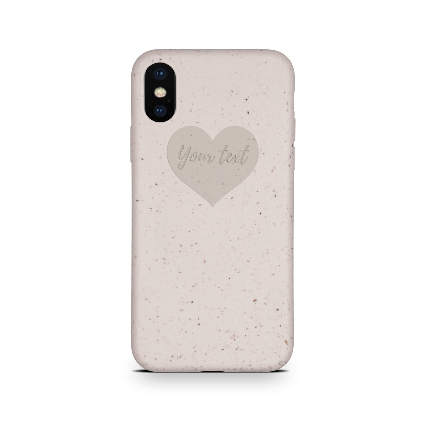 Personalized Biodegradable iPhone Case - Custom Design iPhone X XS Heart