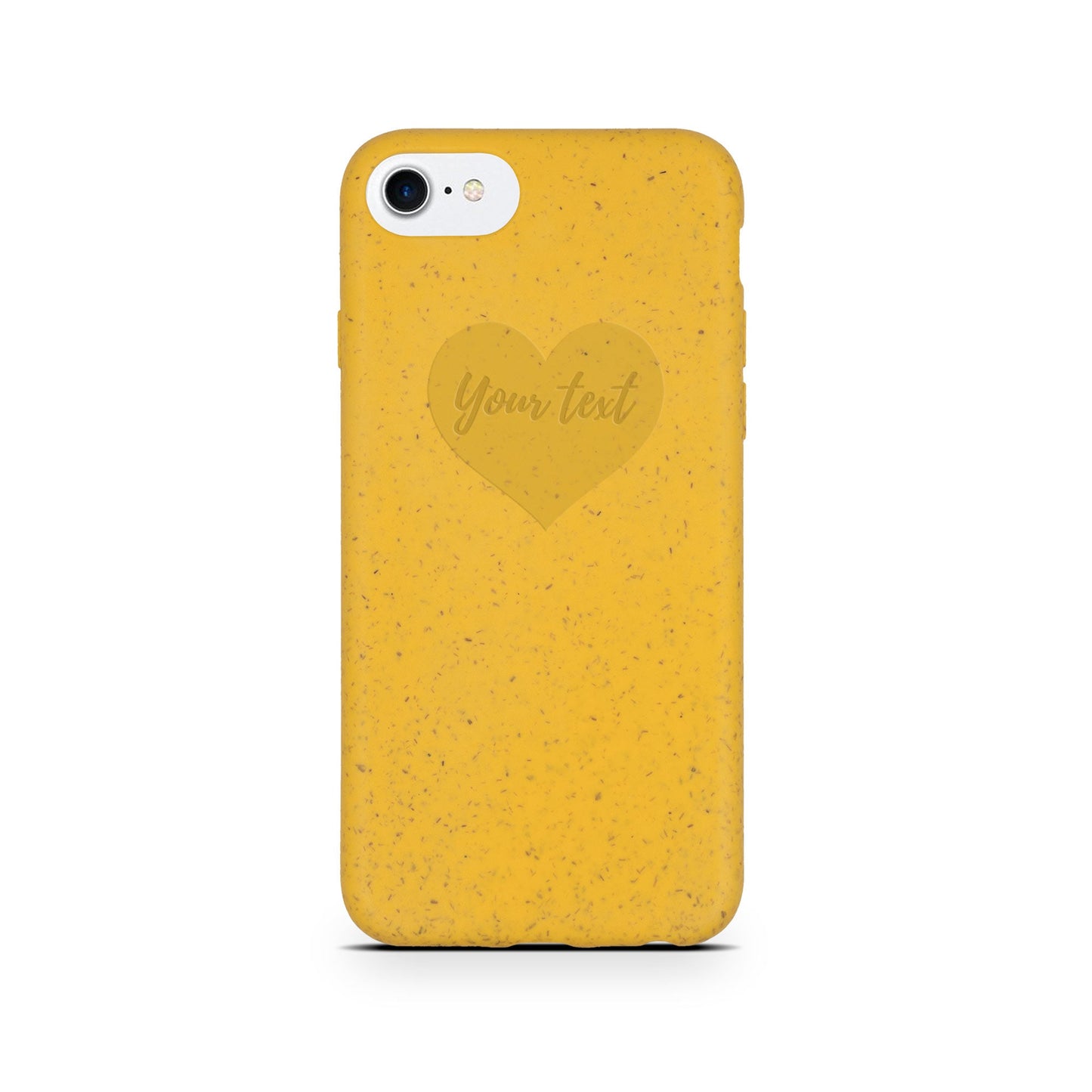 Personalized Biodegradable iPhone Case - Yellow Design Heart