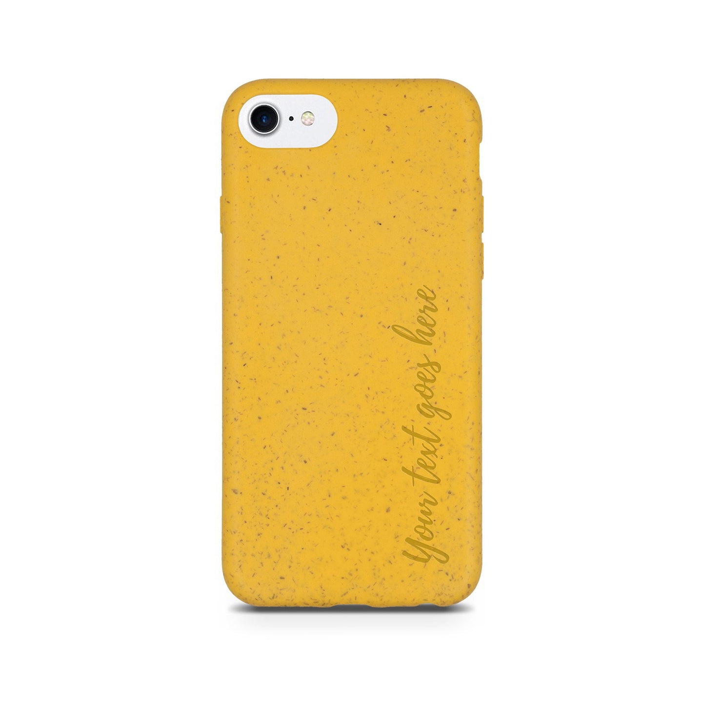 Personalized Biodegradable iPhone Case - Yellow Design Vertical