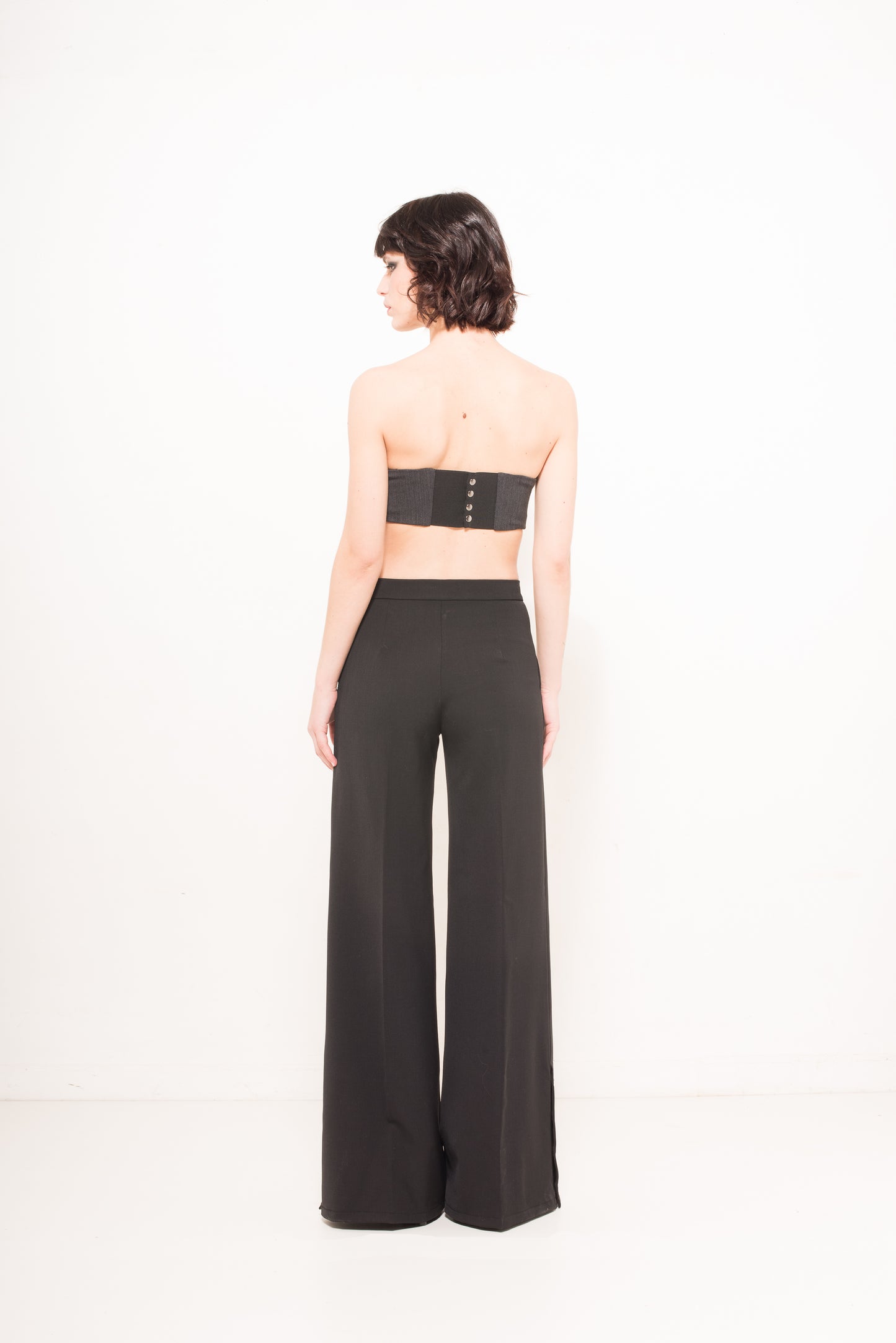 Side Slit Pants with buttons