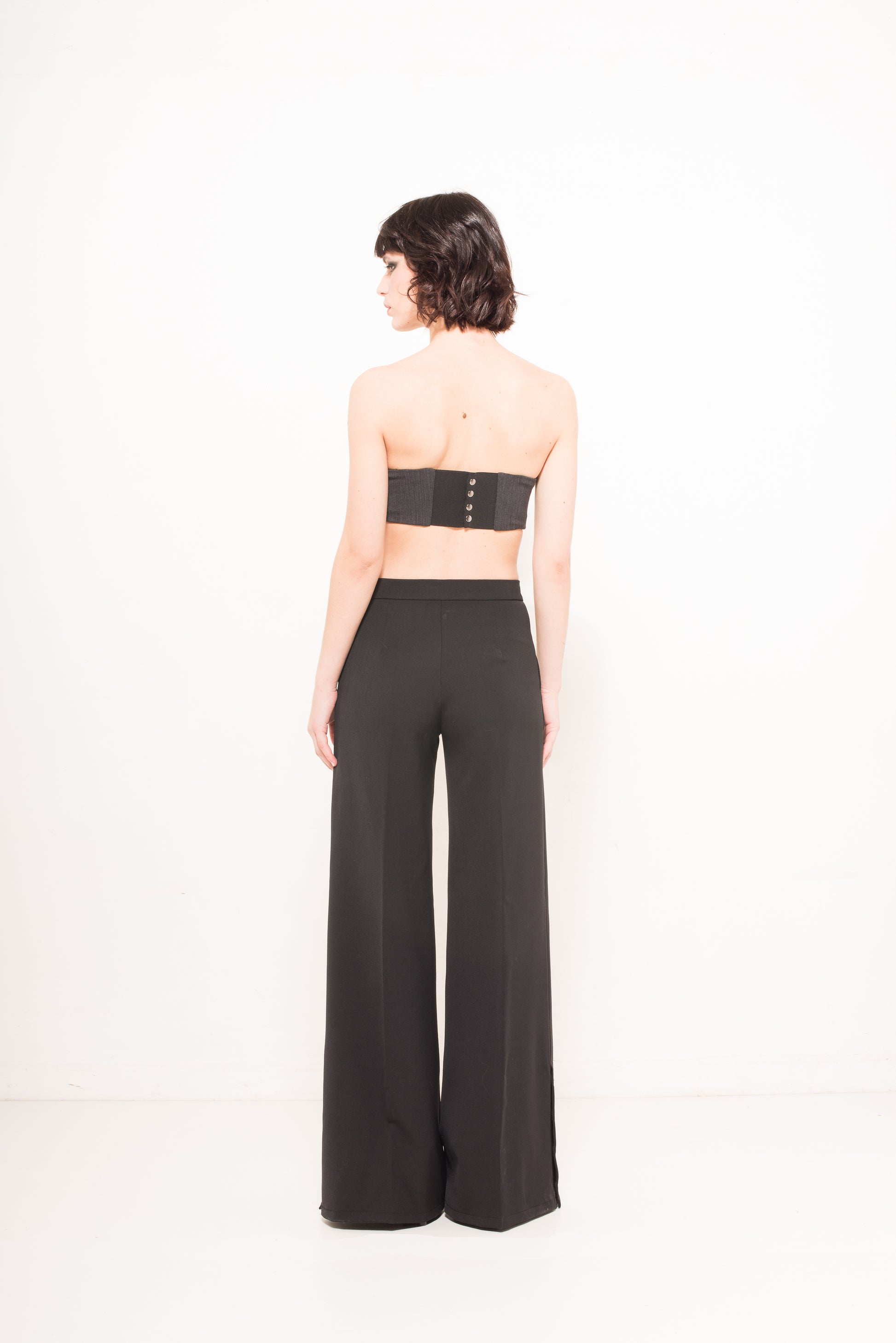 Side Slit Pants with buttons
