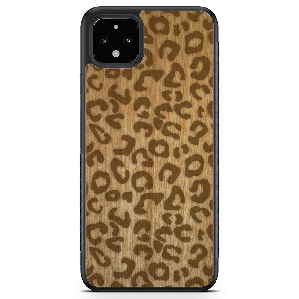Sustainable Wood Phone Case - Cheetah Print Design | Handcrafted