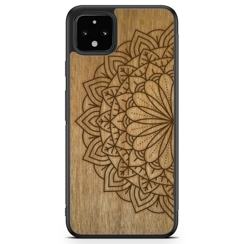 Sustainable Wood Phone Case - Mandala Design | Handcrafted Spiritual