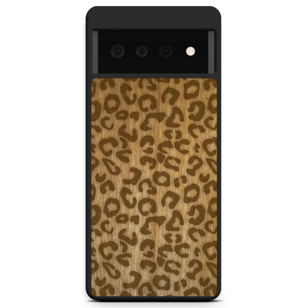Sustainable Wood Phone Case - Cheetah Print Design | Handcrafted