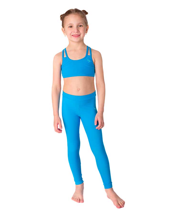 Girls Leggings Flora Jr - Super Stretchy & Comfortable azure