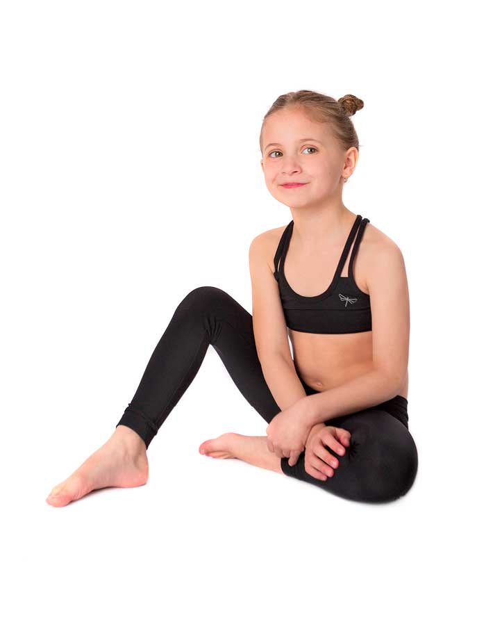 Girls Leggings Flora Jr - Super Stretchy & Comfortable black