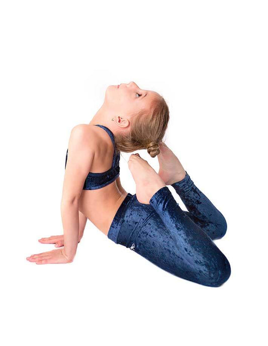 Girls Leggings Flora Jr - Super Stretchy & Comfortable blue velvet