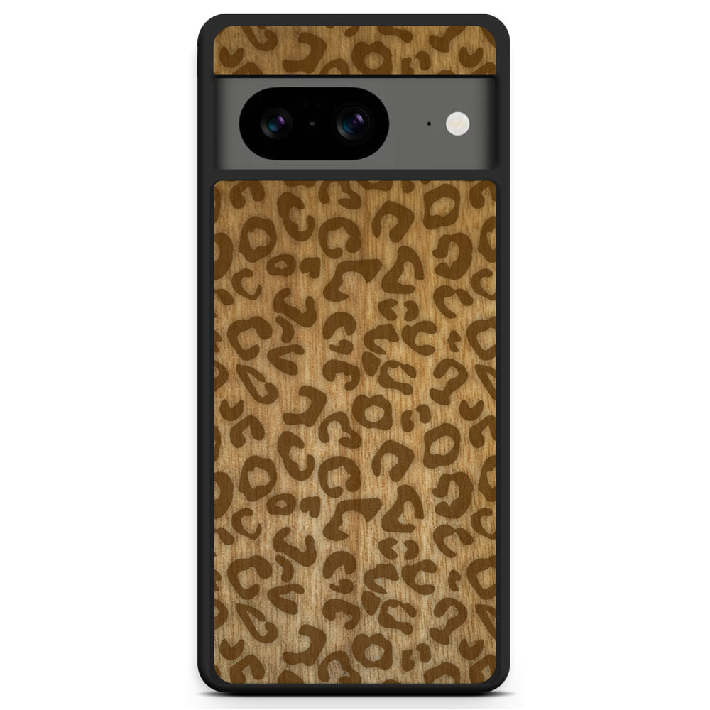 Sustainable Wood Phone Case - Cheetah Print Design | Handcrafted