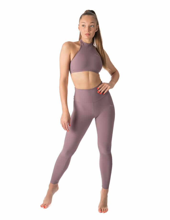 High waist yoga leggings Adele lilac