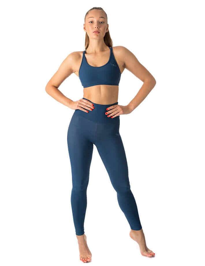 High waist yoga leggings Adele petrol