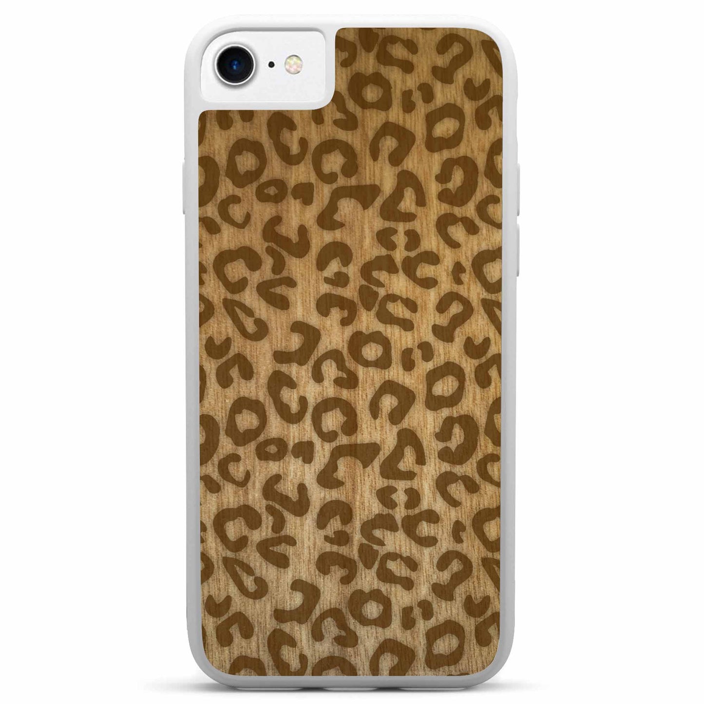 Sustainable Wood Phone Case - Cheetah Print Design | Handcrafted