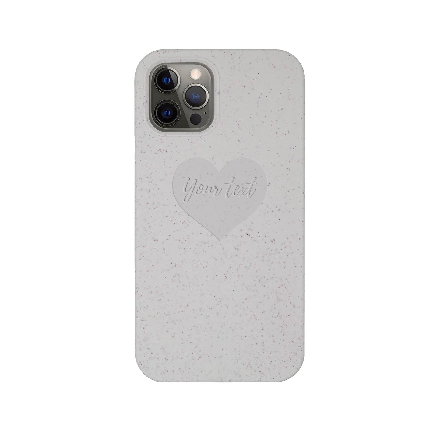 Personalized Biodegradable iPhone Case - Custom Design Heart