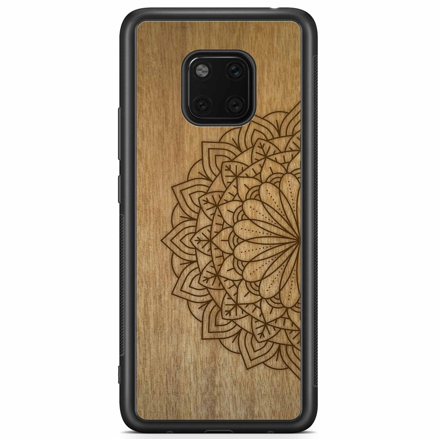 Sustainable Wood Phone Case - Mandala Design | Handcrafted Spiritual Huawei Mate 20