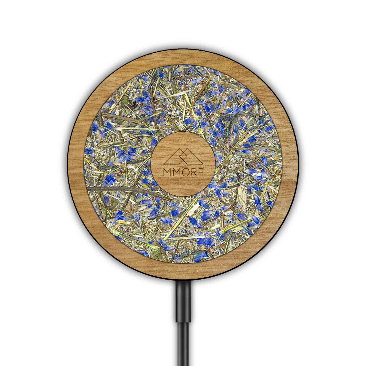 MagSafe Wireless Charger - Organic Black Design | iPhone Compatible Jasmine + Tanganica Woods