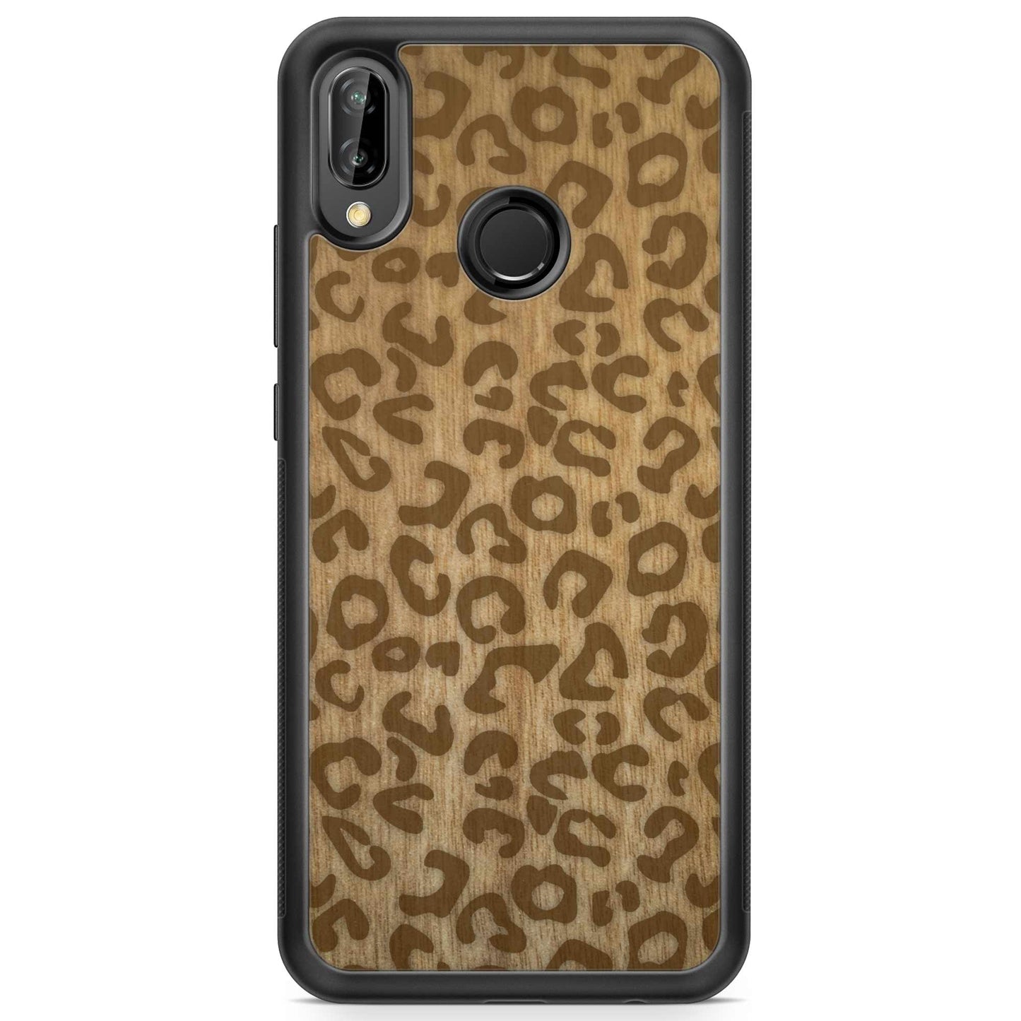 Sustainable Wood Phone Case - Cheetah Print Design | Handcrafted Huawei P20 Lite