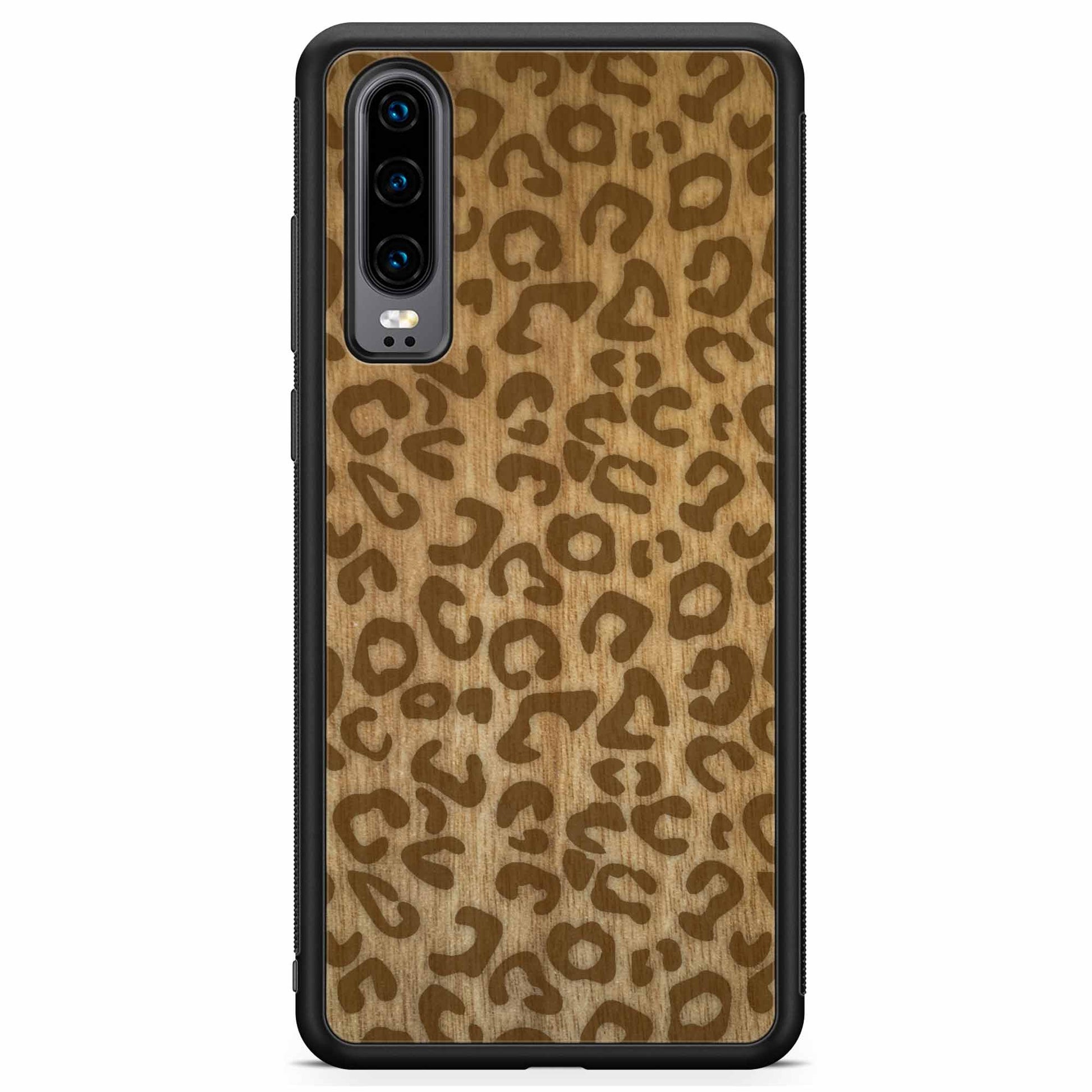Sustainable Wood Phone Case - Cheetah Print Design | Handcrafted