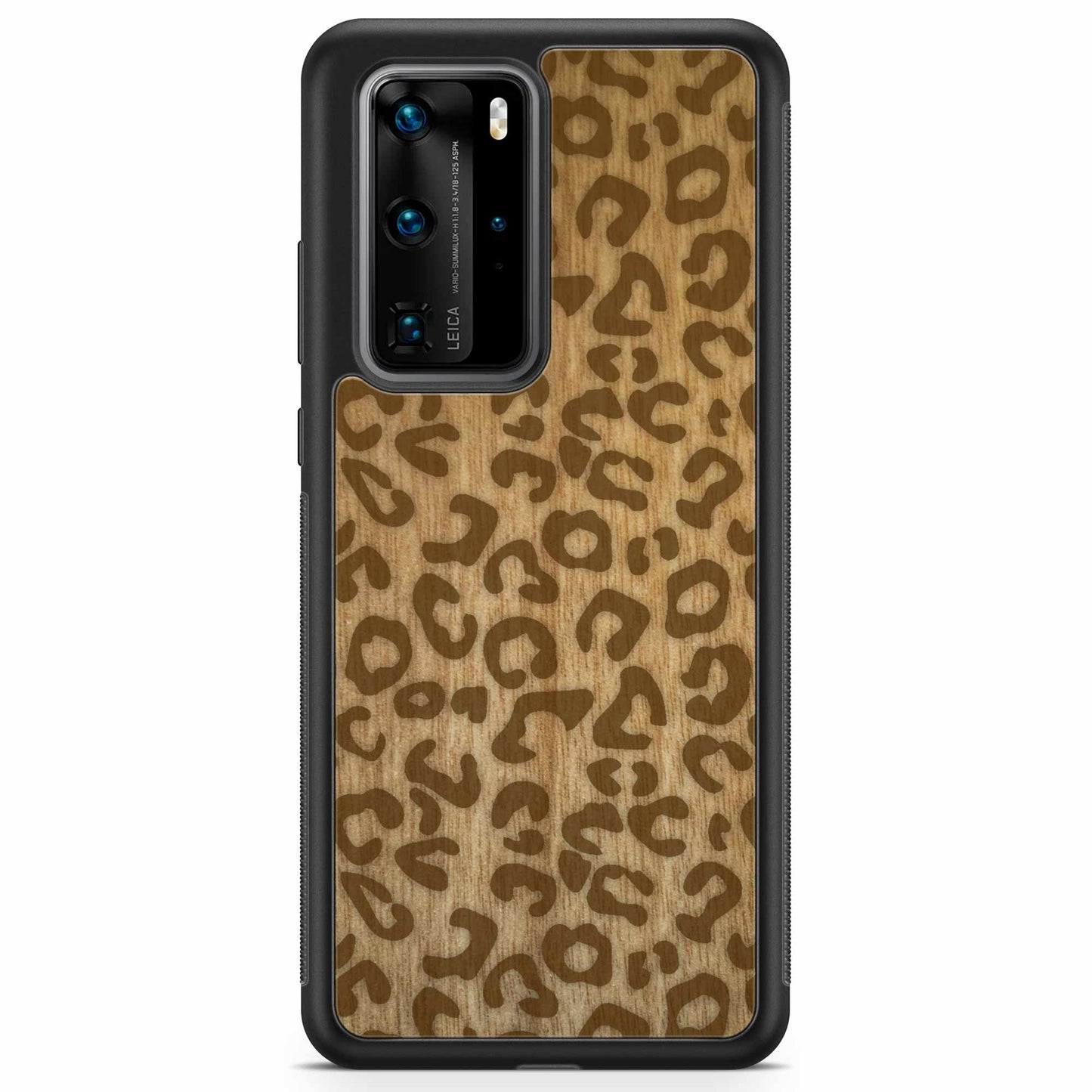 Sustainable Wood Phone Case - Cheetah Print Design | Handcrafted