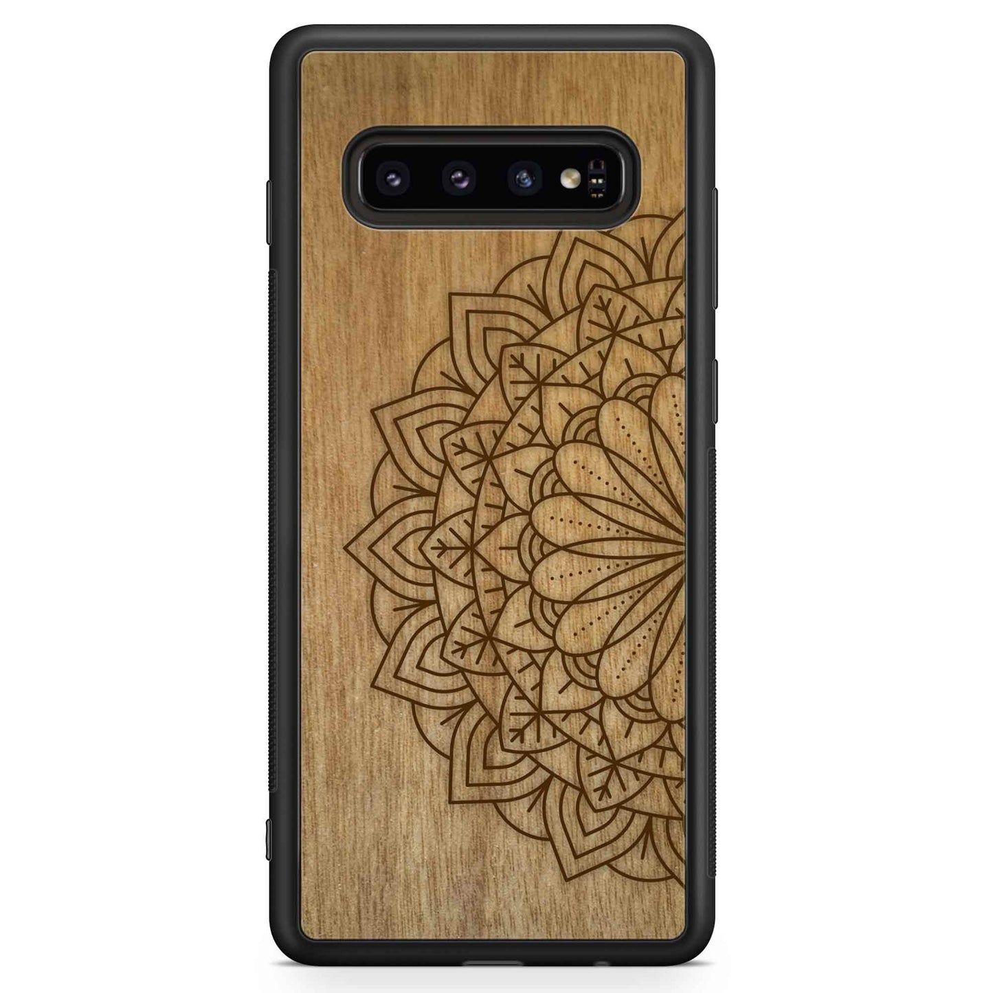 Sustainable Wood Phone Case - Mandala Design | Handcrafted Spiritual