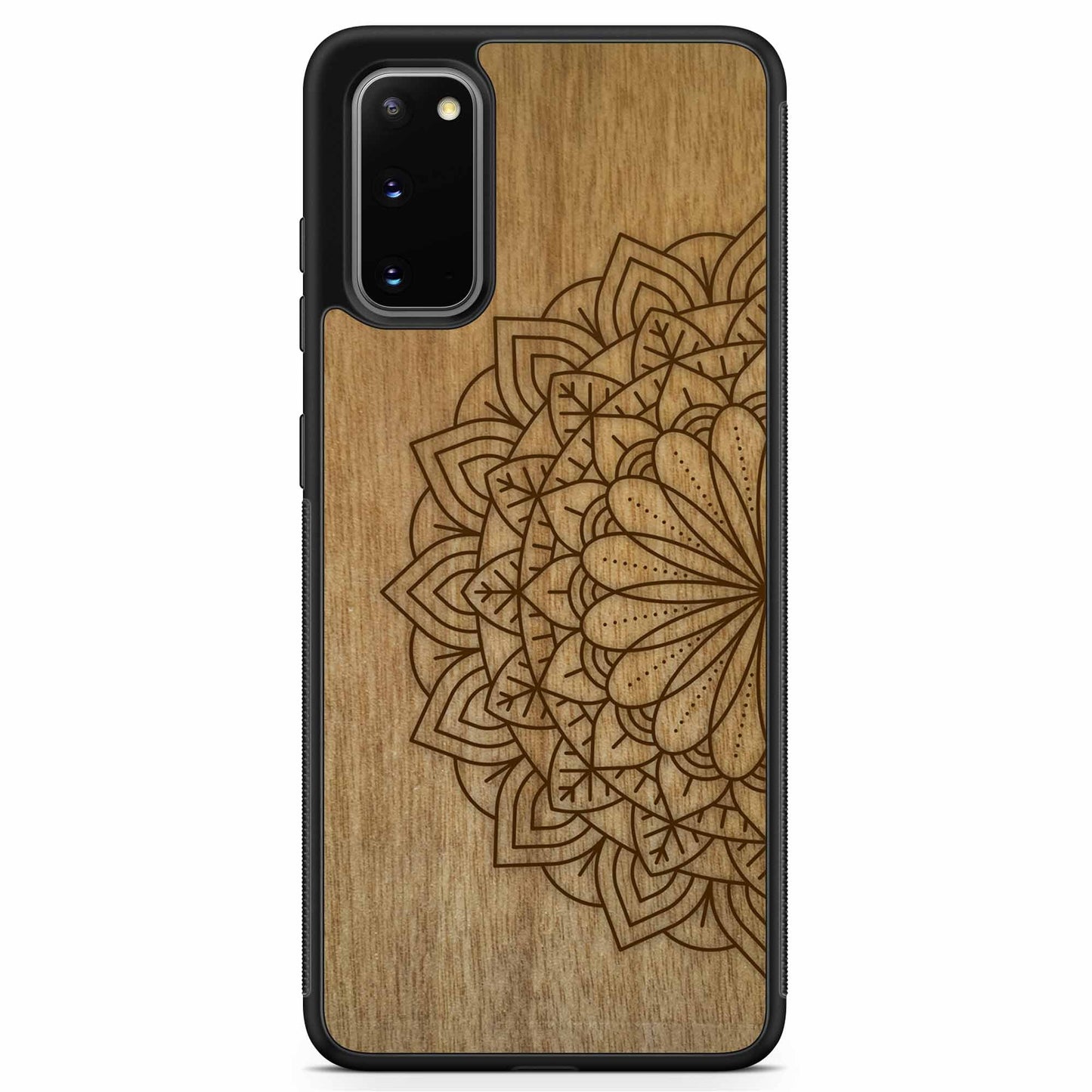 Sustainable Wood Phone Case - Mandala Design | Handcrafted Spiritual