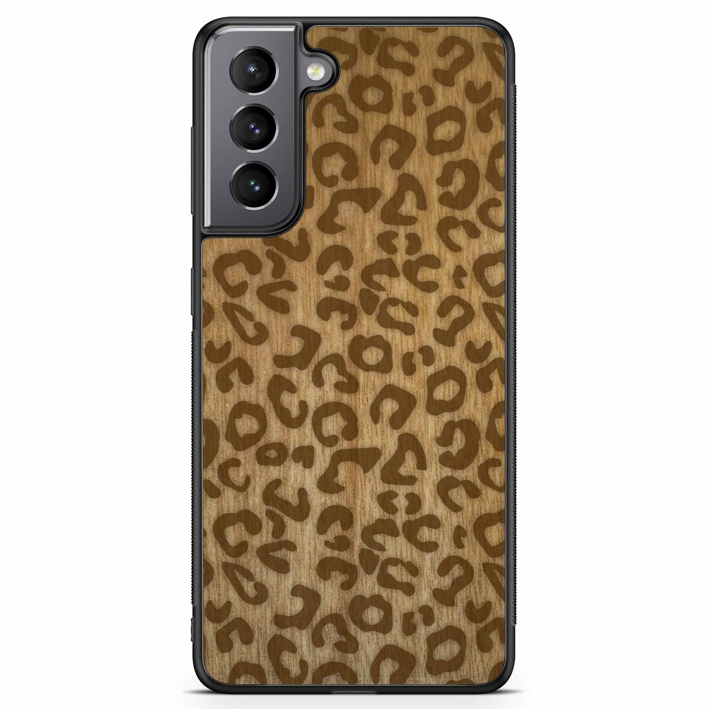 Sustainable Wood Phone Case - Cheetah Print Design | Handcrafted