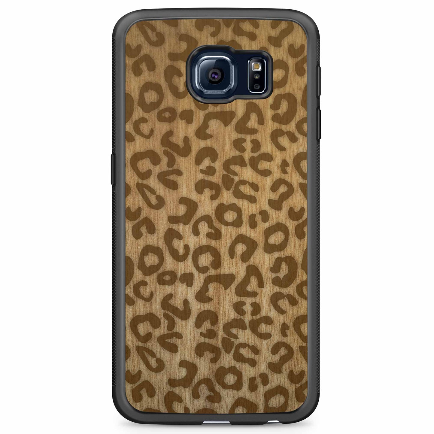 Sustainable Wood Phone Case - Cheetah Print Design | Handcrafted Samsung Galaxy S6 Edge