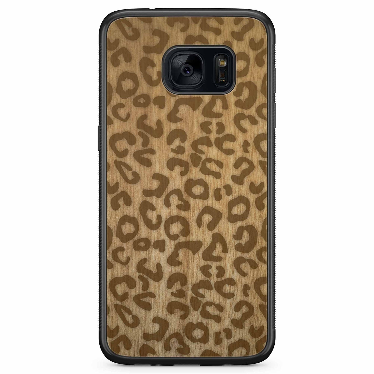 Sustainable Wood Phone Case - Cheetah Print Design | Handcrafted