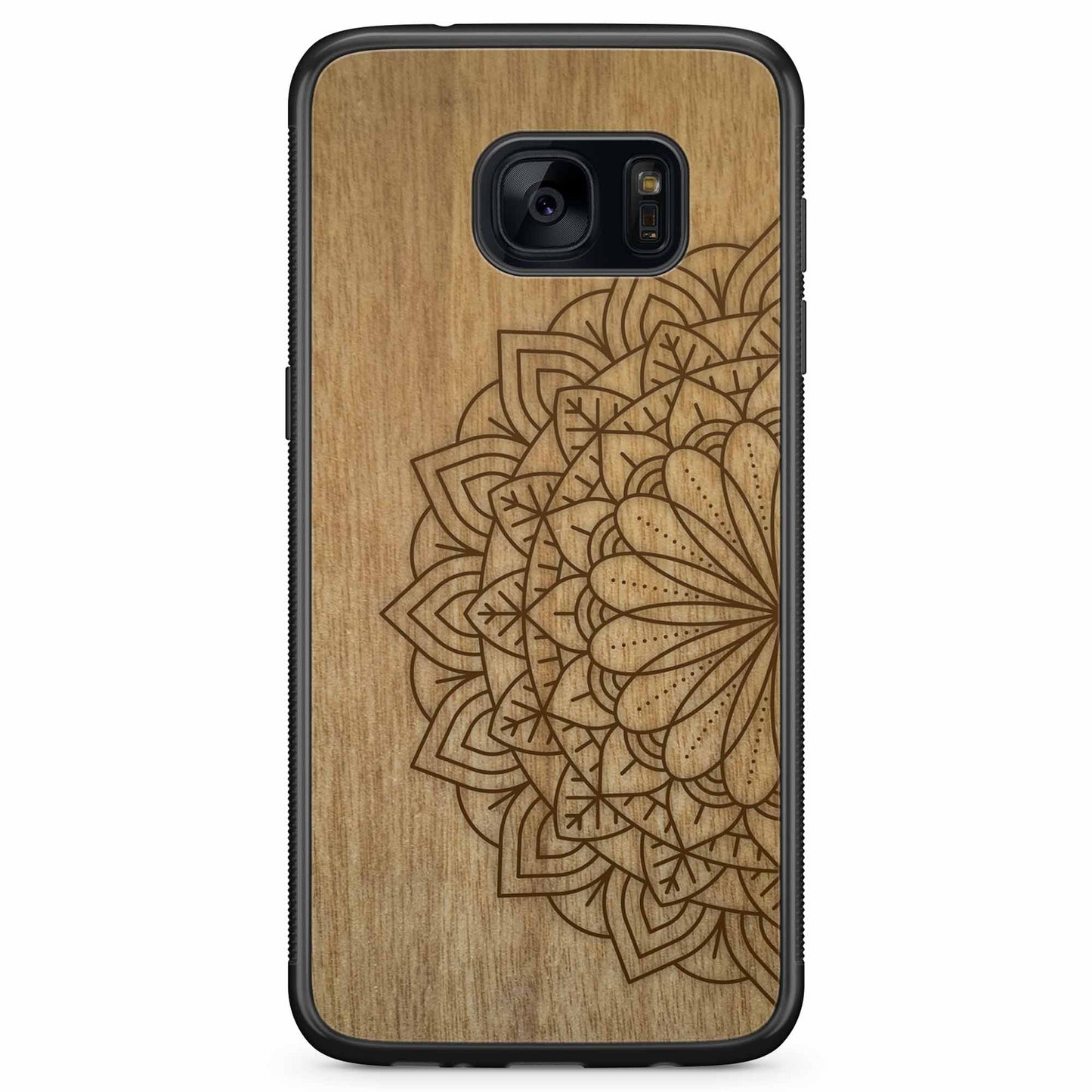 Sustainable Wood Phone Case - Mandala Design | Handcrafted Spiritual