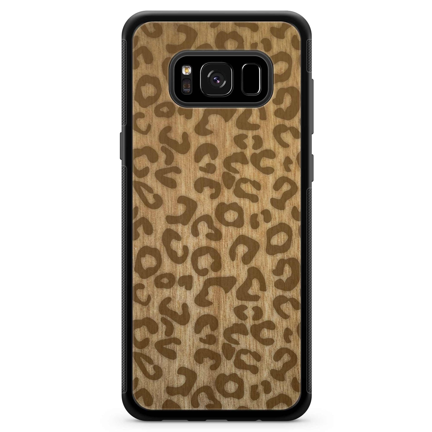 Sustainable Wood Phone Case - Cheetah Print Design | Handcrafted Samsung Galaxy S8 PLUS