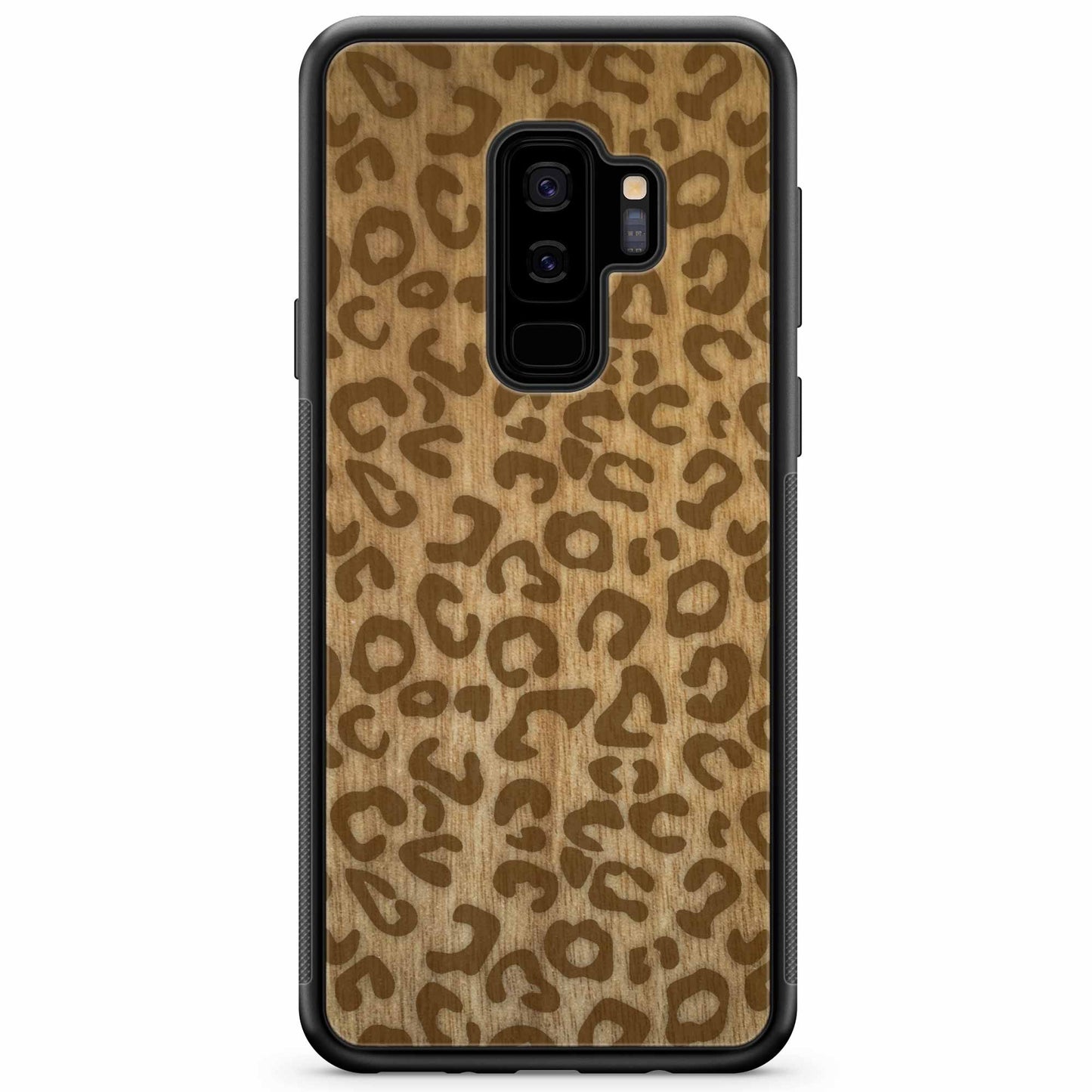 Sustainable Wood Phone Case - Cheetah Print Design | Handcrafted