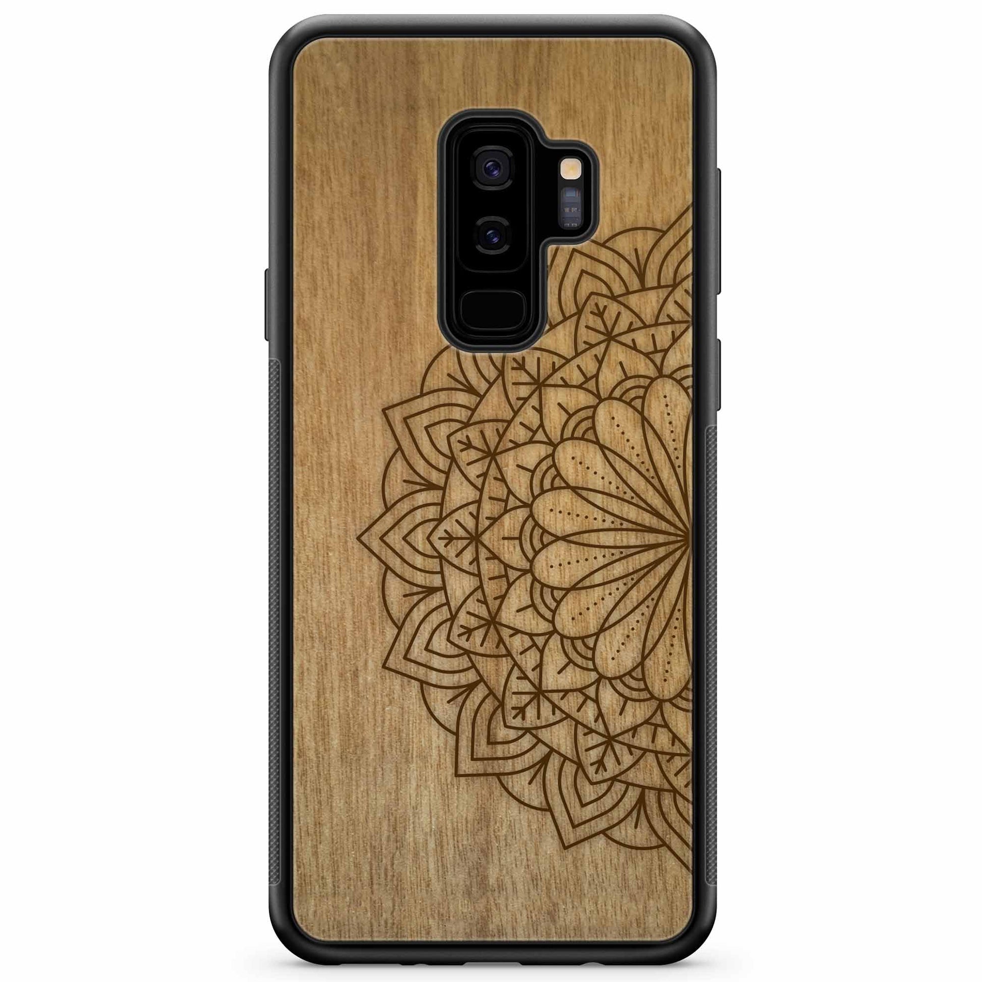 Sustainable Wood Phone Case - Mandala Design | Handcrafted Spiritual
