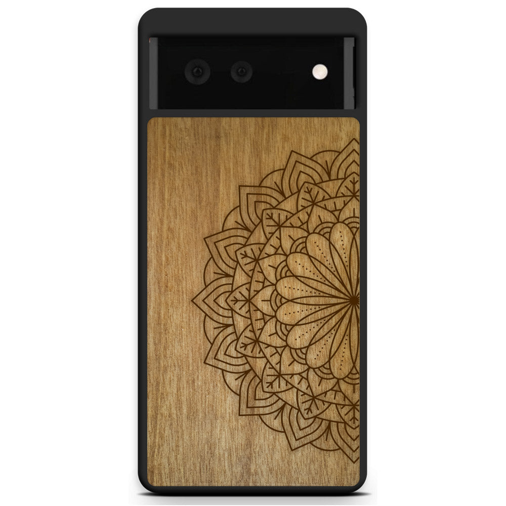 Sustainable Wood Phone Case - Mandala Design | Handcrafted Spiritual